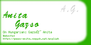 anita gazso business card